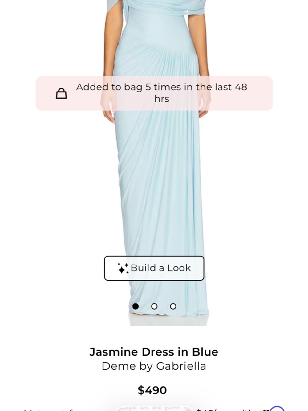 Jasmine dress in blue - Picture 3 of 3